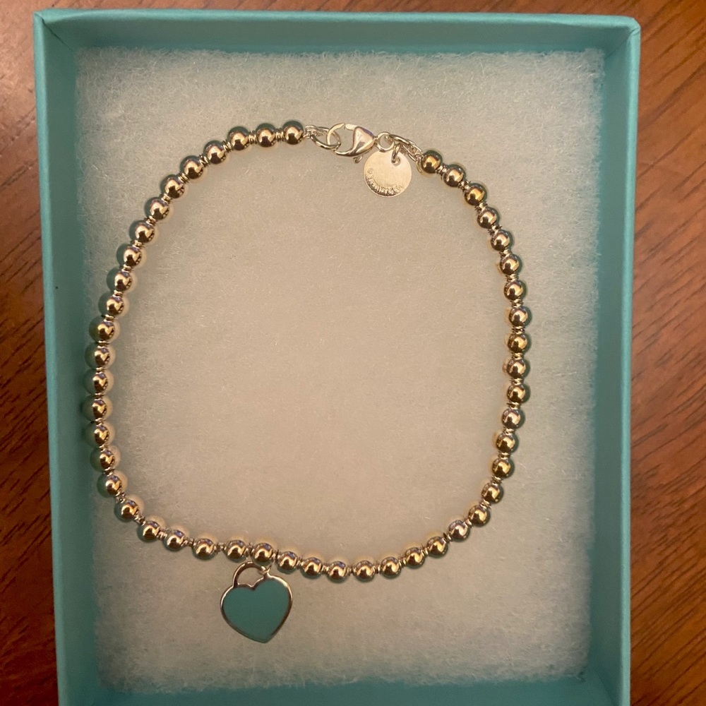 Return to Tiffany Blue Heart Tag Bead Bracelet